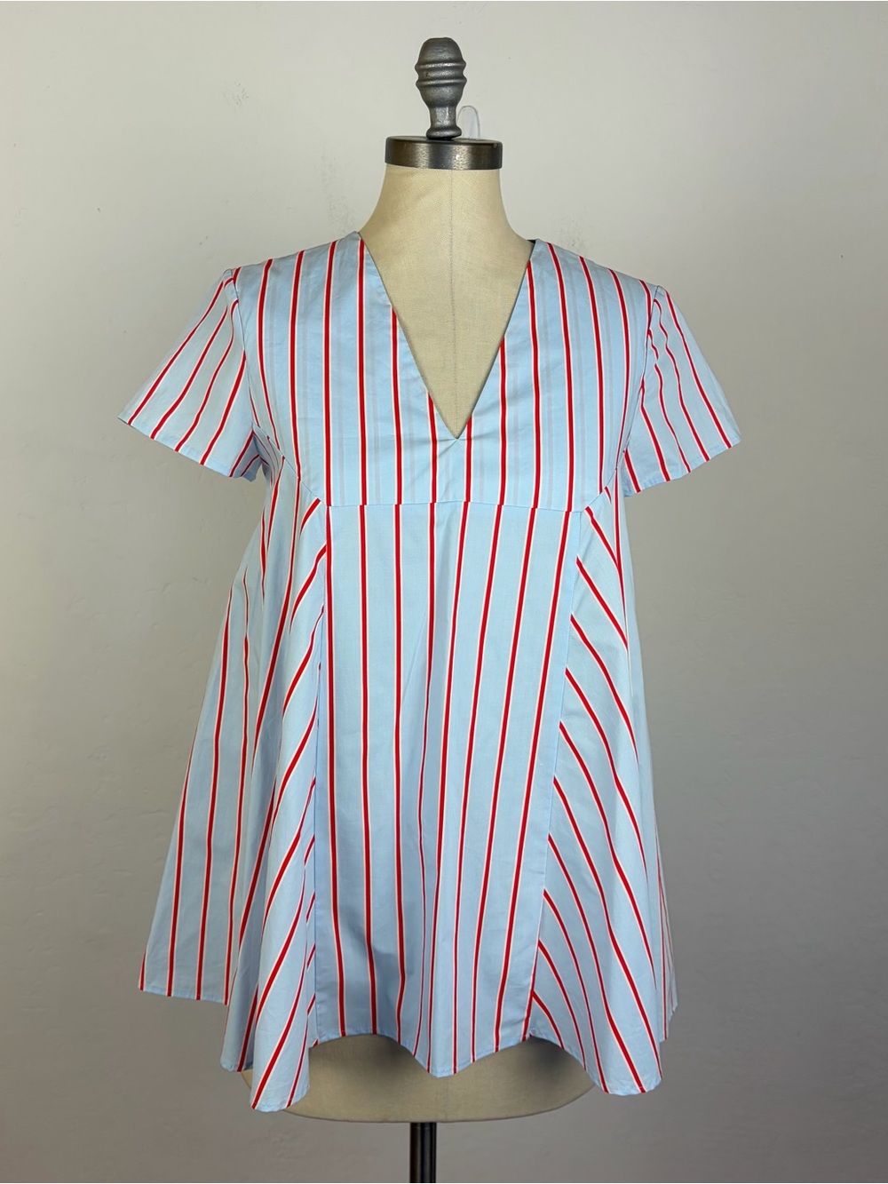 Manila Grace Stripe Popover Top